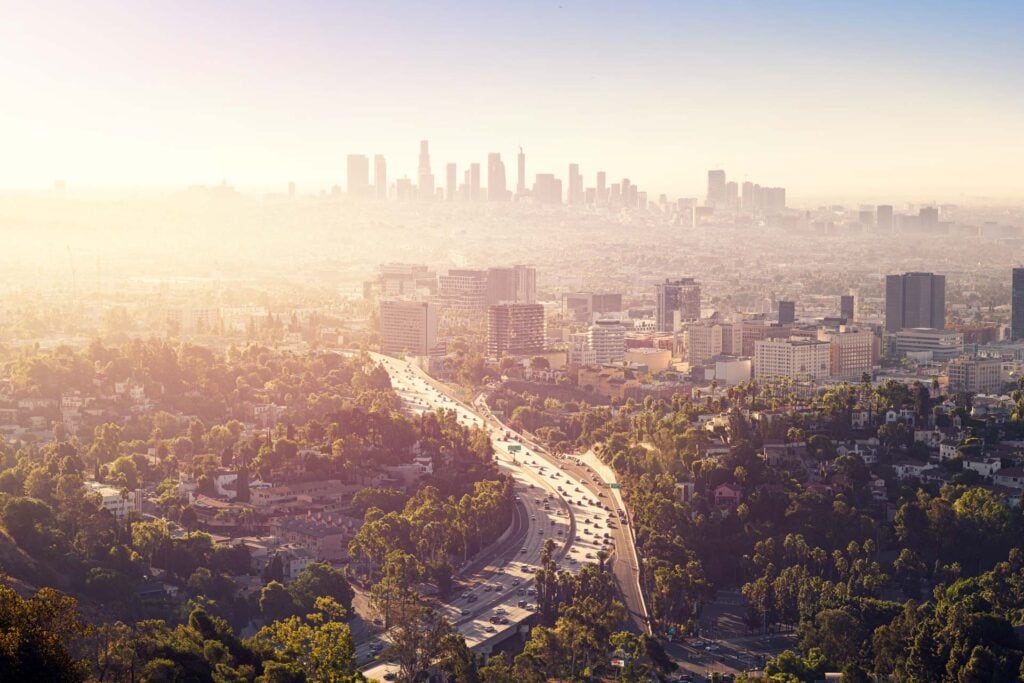 Los Angeles on a smoggy morning